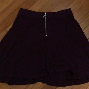dark purple mini skirt